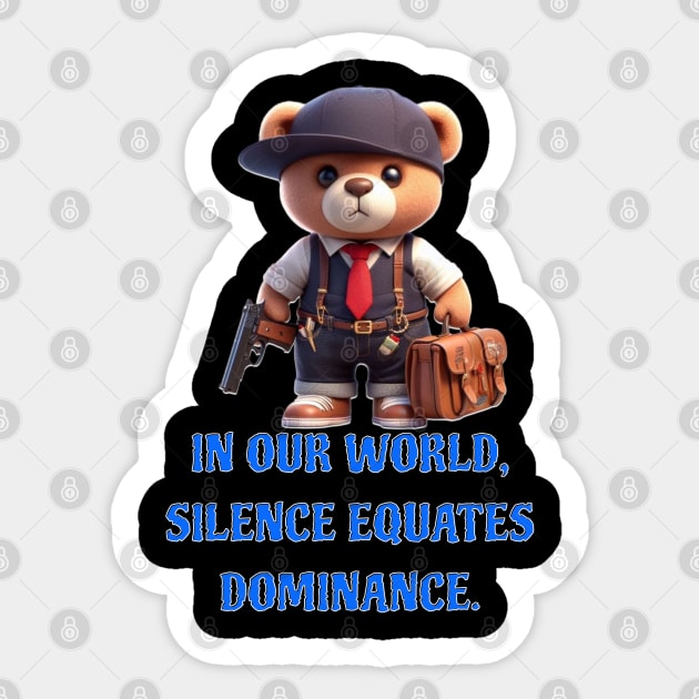 Mafia teddy bear 2.0 Sticker by Out of the world